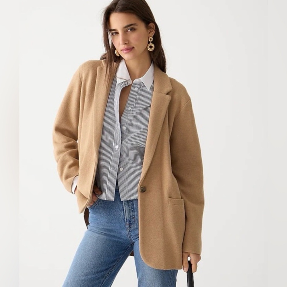 J Crew Cecile relaxed sweater-blazer